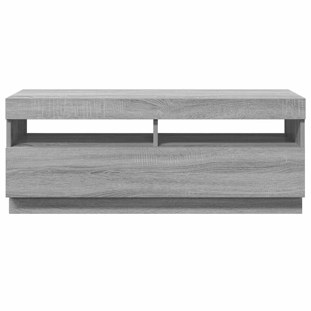 Mobile Porta TV con Luci LED Grigio Sonoma 100x35x40 cm - homemem39