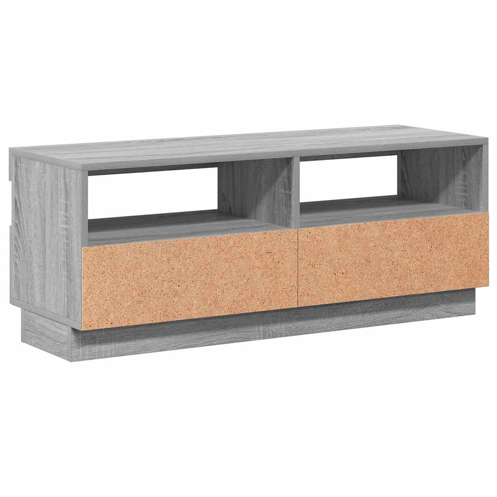 Mobile Porta TV con Luci LED Grigio Sonoma 100x35x40 cm | homemem39
