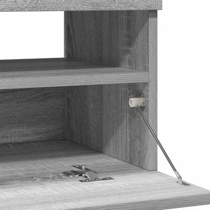 Mobile Porta TV con Luci LED Grigio Sonoma 100x35x40 cm - homemem39