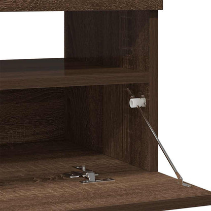 Mobile Porta TV con Luci LED Rovere Marrone 100x35x40 cm - homemem39
