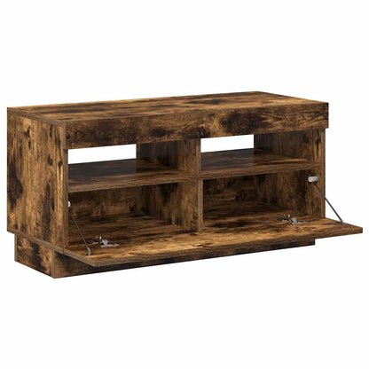 Mobile Porta TV con Luci LED Rovere Fumo 80x35x40 cm - homemem39