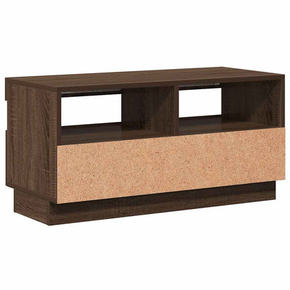 Mobile Porta TV con Luci LED Rovere Marrone 80x35x40 cm - homemem39