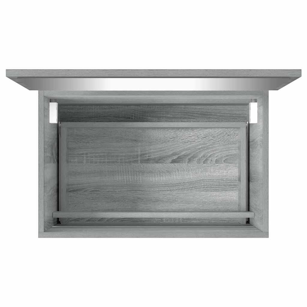 Set Mobili da Bagno 2 pz Grigio Sonoma in Legno Multistrato