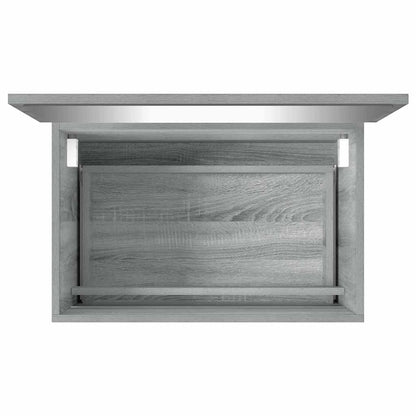 Set Mobili da Bagno 2 pz Grigio Sonoma in Legno Multistrato
