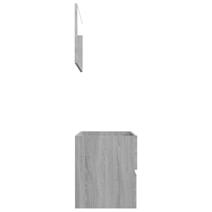 Set Mobili da Bagno 2 pz Grigio Sonoma in Legno Multistrato | homemem39