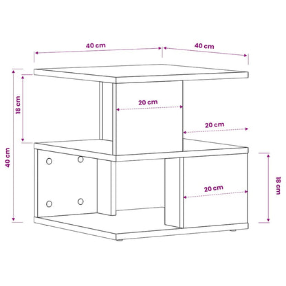 Tavolino da Salotto Rovere Fumo 40x40x40cm in Legno Multistrato | homemem39
