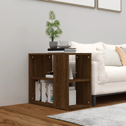 Mobiletto Laterale Rovere Marrone 60x30x50 cm Legno Multistrato - homemem39
