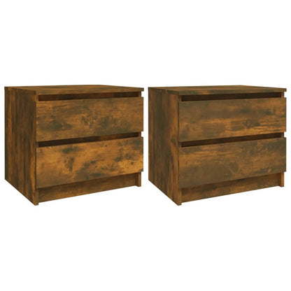 Comodini Rovere Fumo 2 pz 50x39x43,5 cm in Legno Multistrato - homemem39