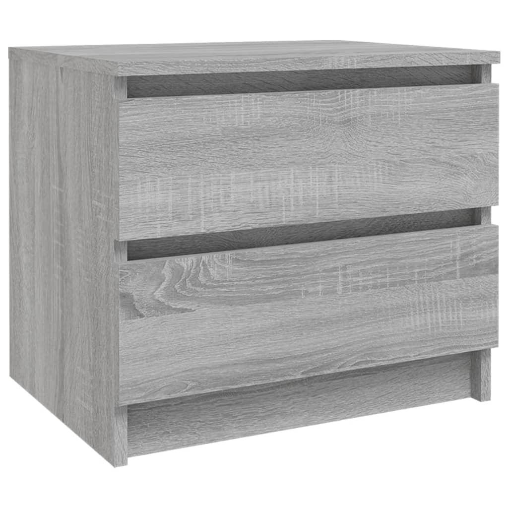 Comodini Grigio Sonoma 2 pz 50x39x43,5 cm in Legno Multistrato