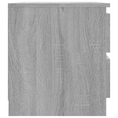 Comodini Grigio Sonoma 2 pz 50x39x43,5 cm in Legno Multistrato