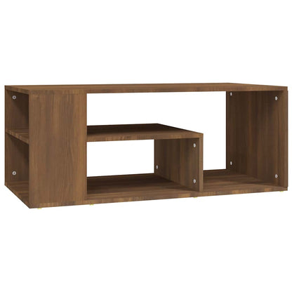 Tavolino Salotto Rovere Marrone 100x50x40cm Legno Multistrato | homemem39