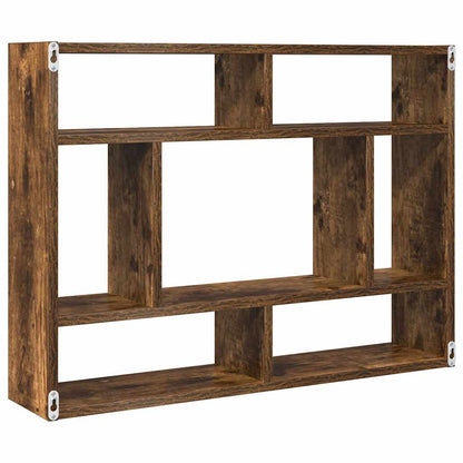 Mensola a Muro Rovere Fumo 75x16x55 cm in Legno Multistrato | homemem39