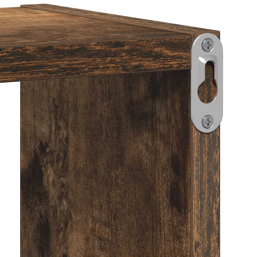 Mensola a Muro Rovere Fumo 75x16x55 cm in Legno Multistrato | homemem39