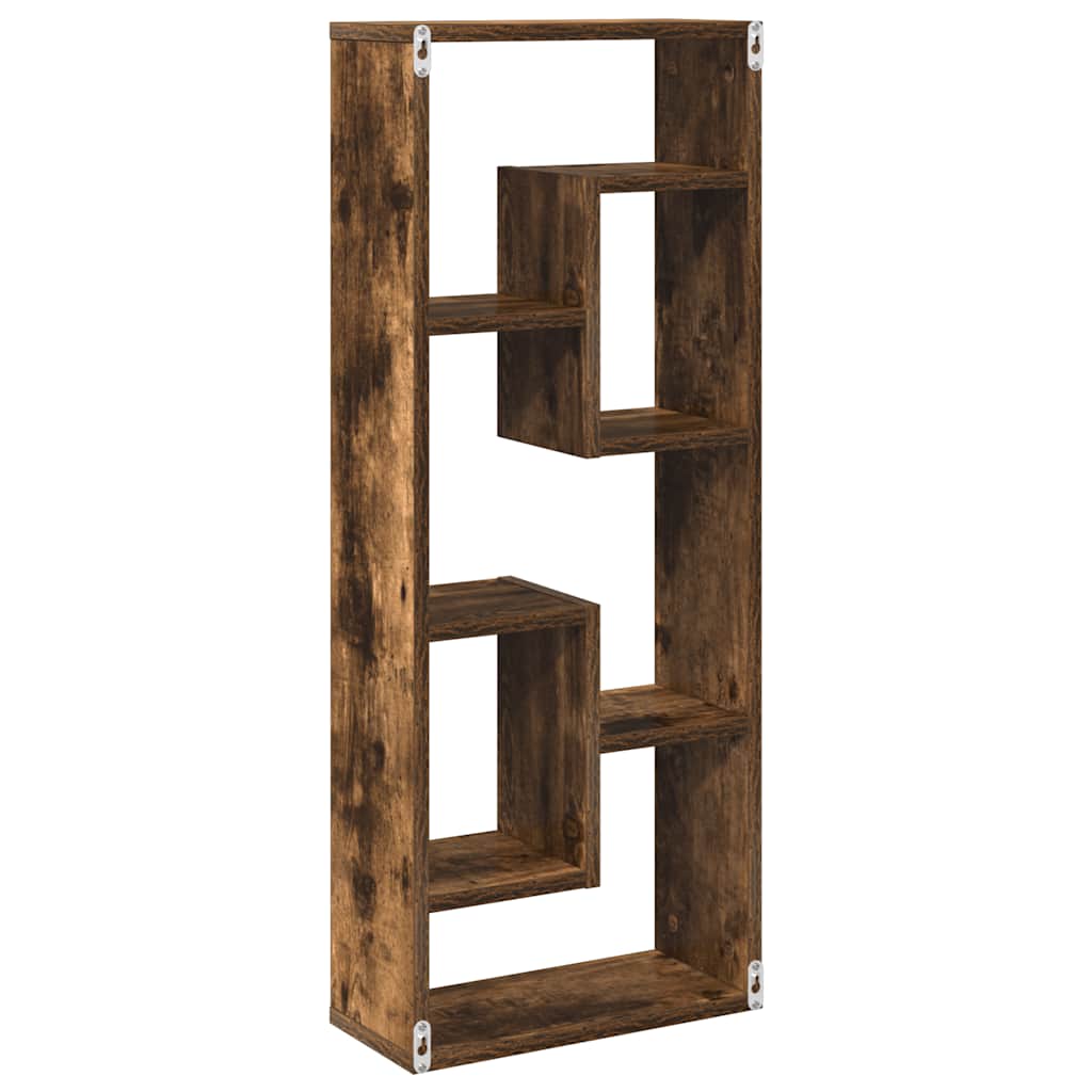 Mensola a Muro Rovere Fumo 36x16x90 cm in Legno Multistrato | homemem39