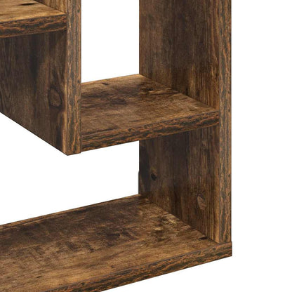 Mensola a Muro Rovere Fumo 36x16x90 cm in Legno Multistrato | homemem39