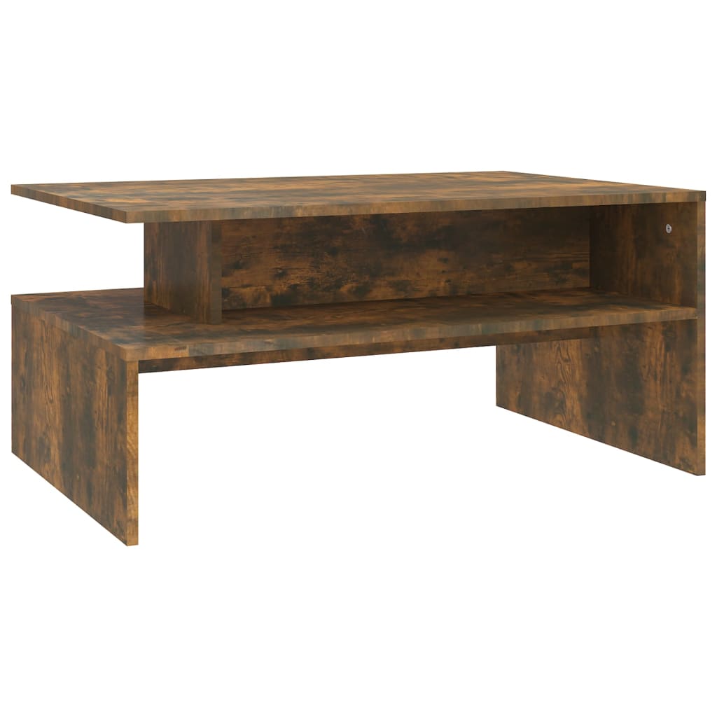Tavolino da Salotto Rovere Fumo 90x60x42,5 cm Legno Multistrato | homemem39