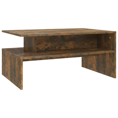 Tavolino da Salotto Rovere Fumo 90x60x42,5 cm Legno Multistrato | homemem39