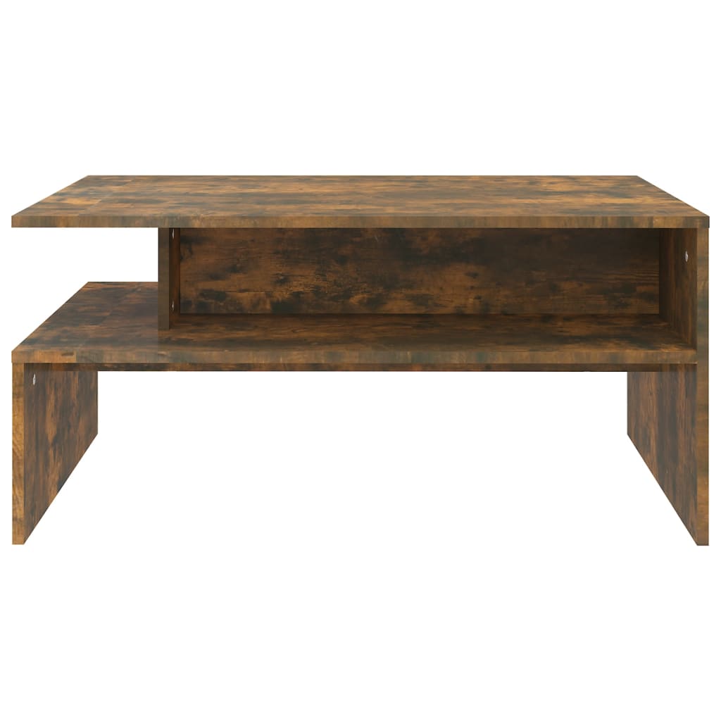 Tavolino da Salotto Rovere Fumo 90x60x42,5 cm Legno Multistrato | homemem39