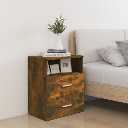 Comodini 2 pz Rovere Fumo 50x32x60 cm - homemem39