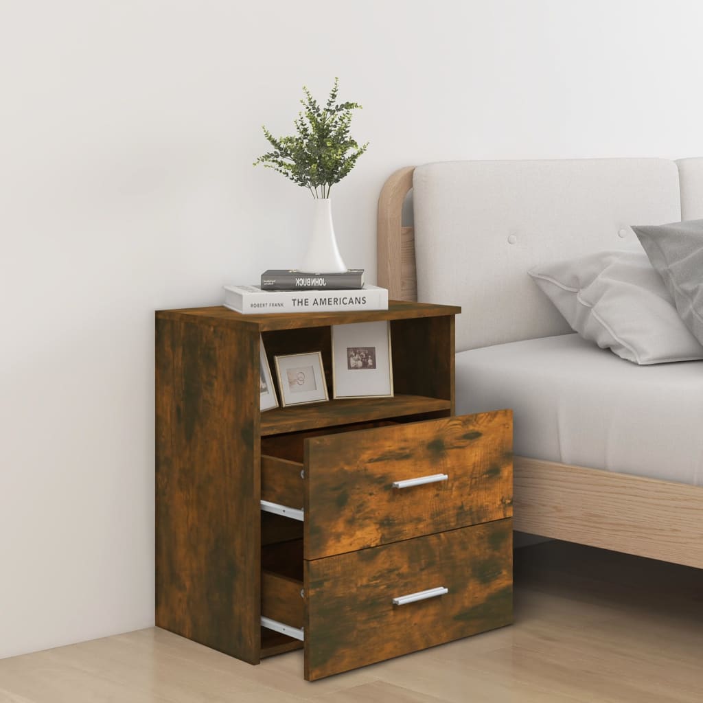 Comodini 2 pz Rovere Fumo 50x32x60 cm - homemem39