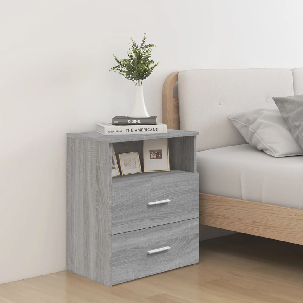 Comodini 2 pz Grigio Sonoma 50x32x60 cm - homemem39