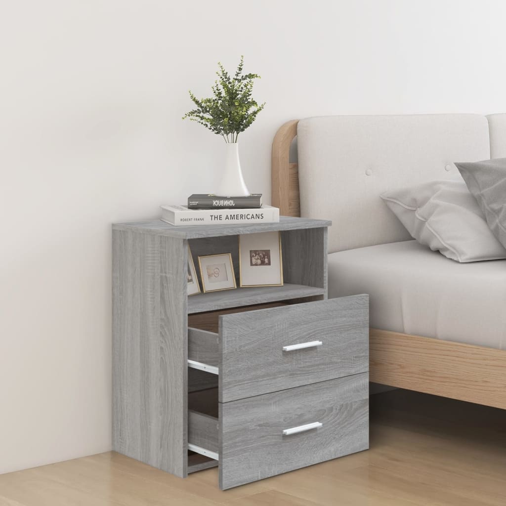 Comodini 2 pz Grigio Sonoma 50x32x60 cm - homemem39