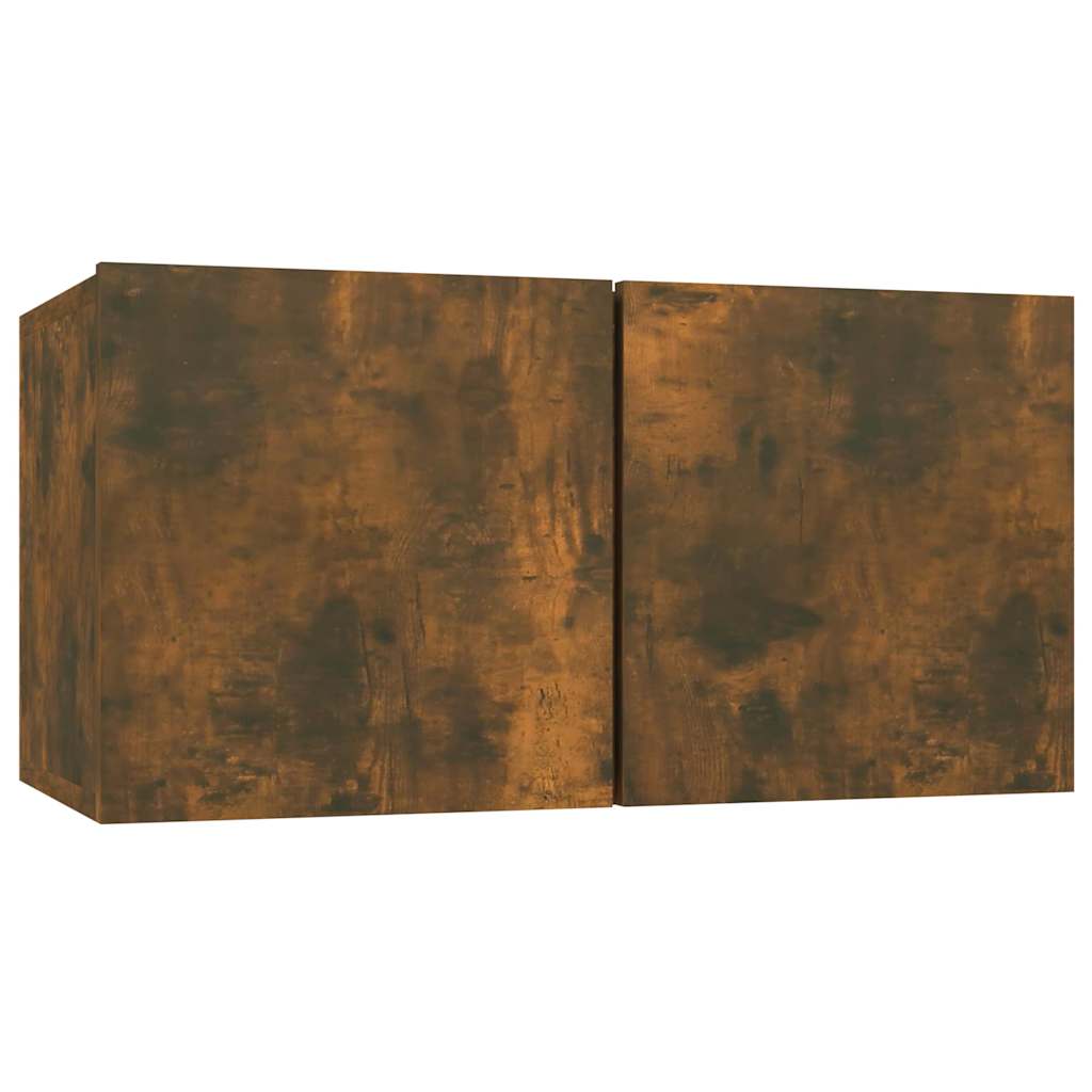 Mobili Porta TV Pensili 2 pz Rovere Fumo 60x30x30 cm - homemem39