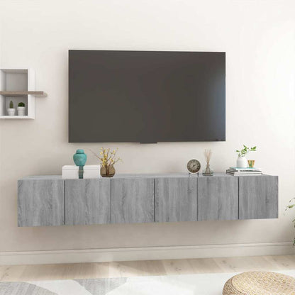 Mobili TV Pensili Grigio Sonoma 3 pz 60x30x30 Legno Multistrato - homemem39