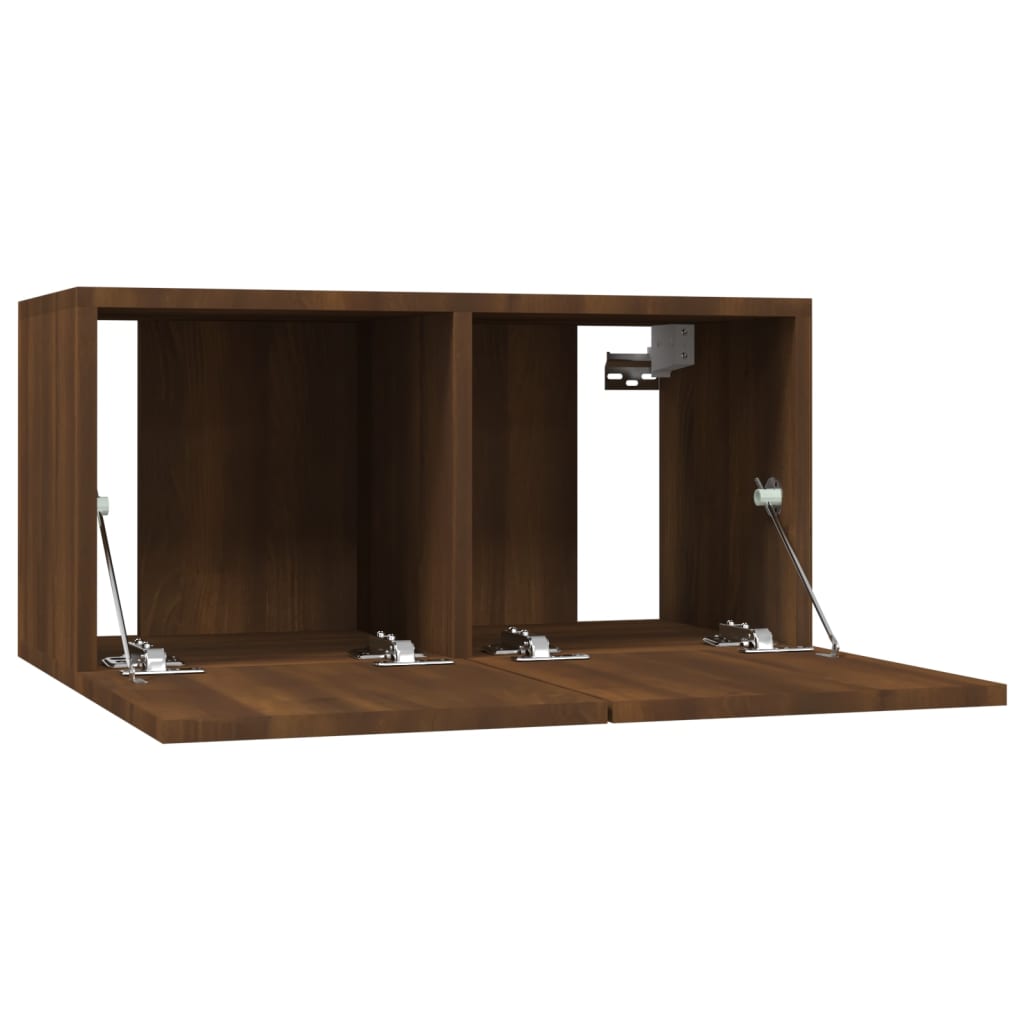 Mobile TV Pensile Rovere Marrone 60x30x30 cm Legno Multistrato - homemem39