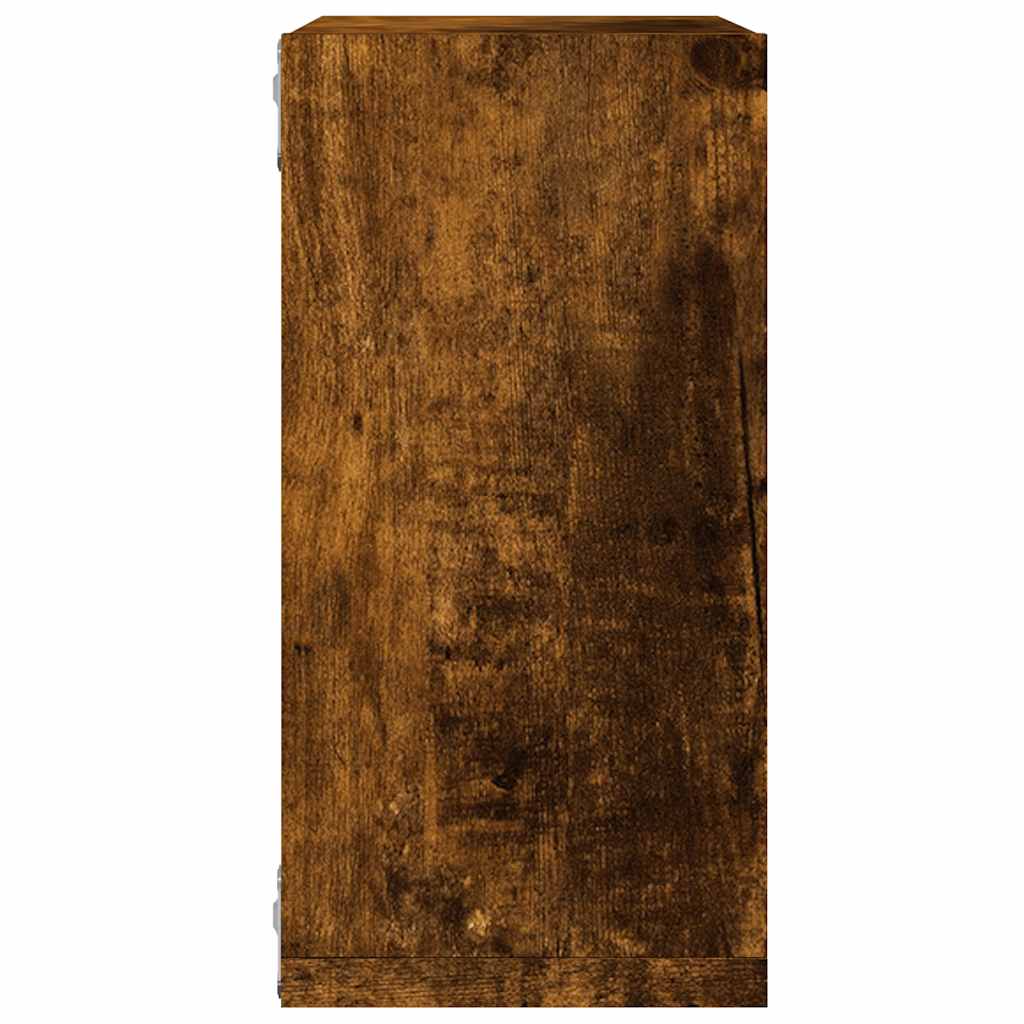 Mensole a Cubo 2 pz Rovere Fumo 30x15x30 cm | homemem39