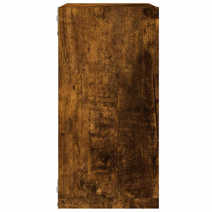 Mensole a Cubo 2 pz Rovere Fumo 30x15x30 cm | homemem39