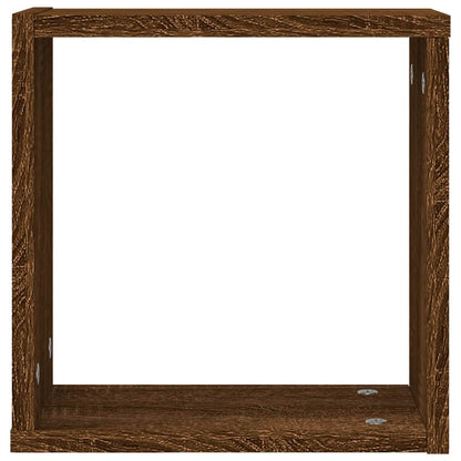 Mensole a Cubo 2 pz Rovere Marrone 30x15x30 cm | homemem39