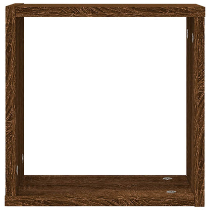 Mensole a Cubo 4 pz Rovere Marrone 30x15x30 cm | homemem39