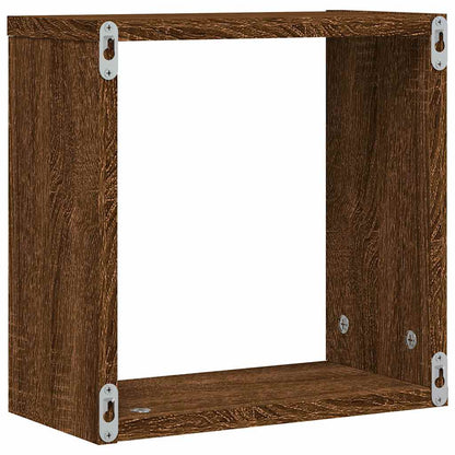 Mensole a Cubo 4 pz Rovere Marrone 30x15x30 cm | homemem39