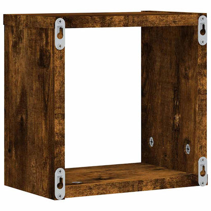Scaffali da parete 2 pcs Rovere fumé 26 x 15 x 26 cm