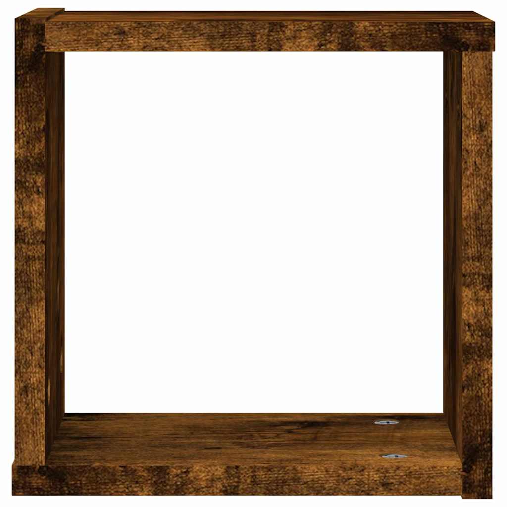 Scaffali da parete 4 pcs Rovere fumé 26 x 15 x 26 cm | homemem39