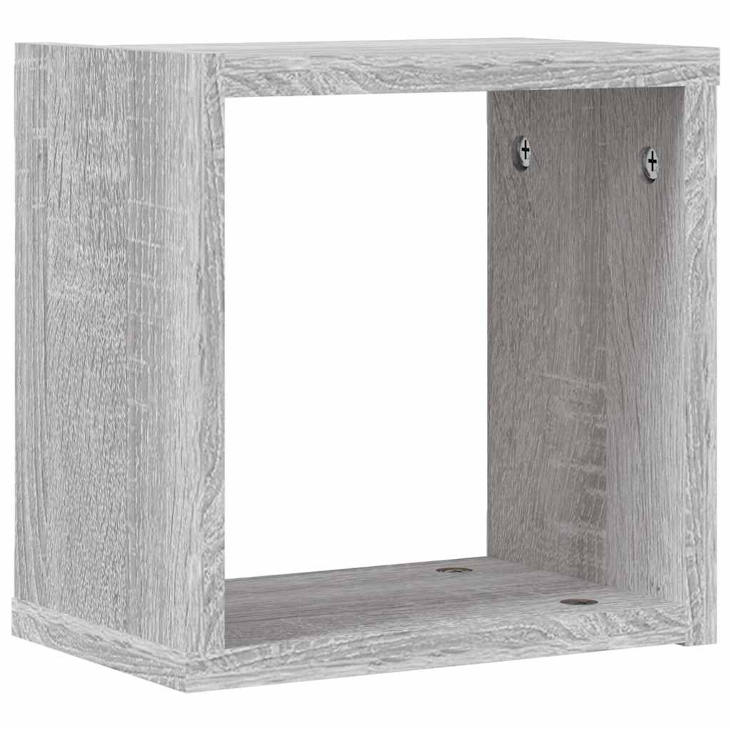 Scaffali da parete 4 pcs Grigio Sonoma 26 x 15 x 26 cm