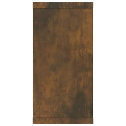 Mensole Parete Cubo 2pz Rovere Fumo 100x15x30 Legno Multistrato | homemem39