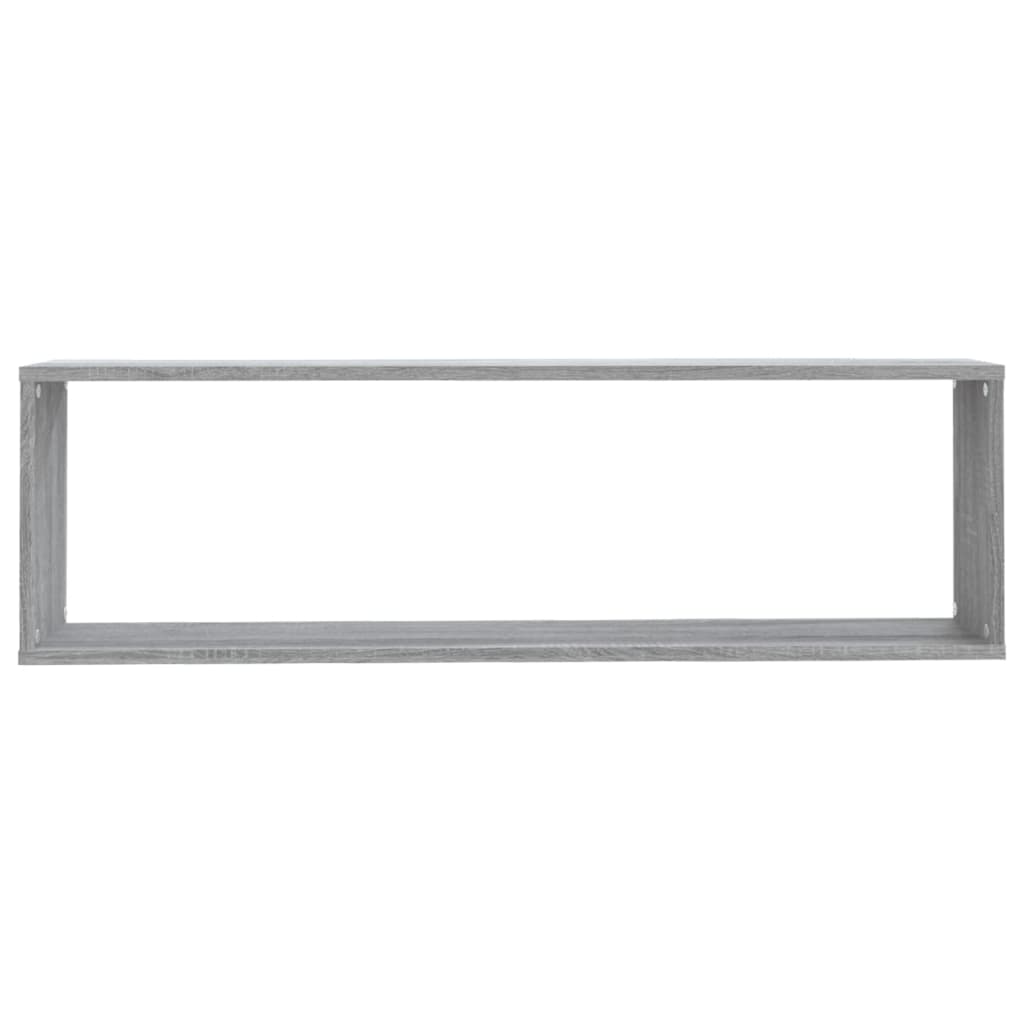 Mensole Cubo Muro 2pz Grigio Sonoma 100x15x30 Legno Multistrato | homemem39