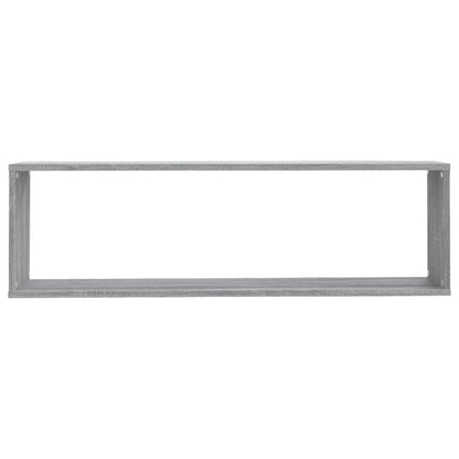 Mensole Cubo Muro 4pz Grigio Sonoma 100x15x30 Legno Multistrato | homemem39