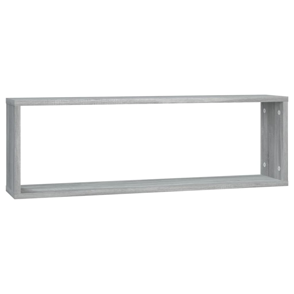 Mensole Cubo Muro 2 Grigio Sonoma 80x15x26,5 Legno Multistrato | homemem39