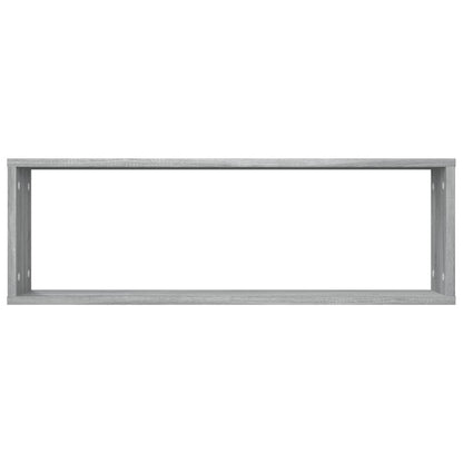 Mensole Cubo Muro 2 Grigio Sonoma 80x15x26,5 Legno Multistrato | homemem39