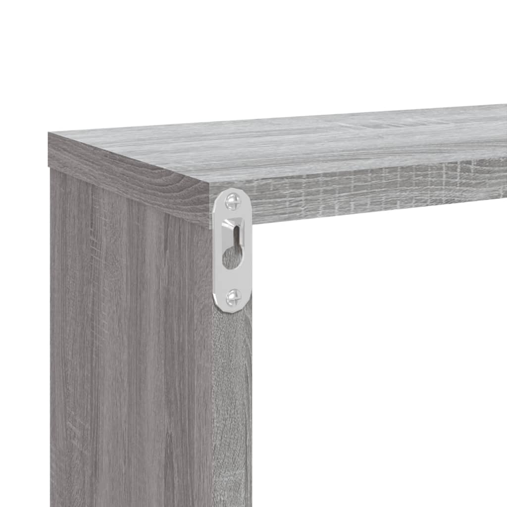 Mensole Cubo Muro 4 Grigio Sonoma 80x15x26,5 Legno Multistrato | homemem39