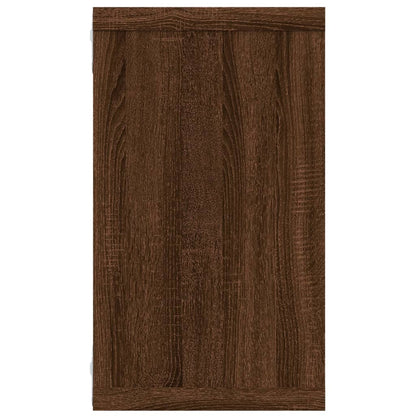 Mensole Muro Cubo 2 Rovere Marrone 80x15x26,5 Legno Multistrato | homemem39