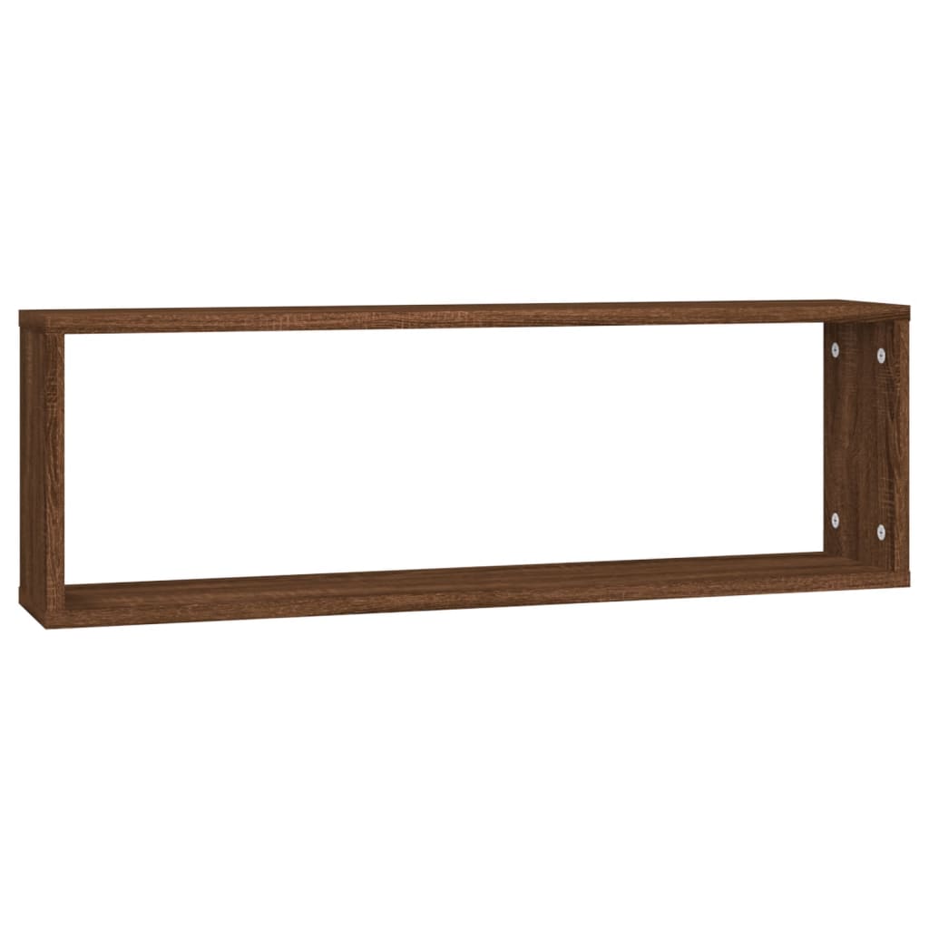 Mensole Muro Cubo 4 Rovere Marrone 80x15x26,5 Legno Multistrato | homemem39