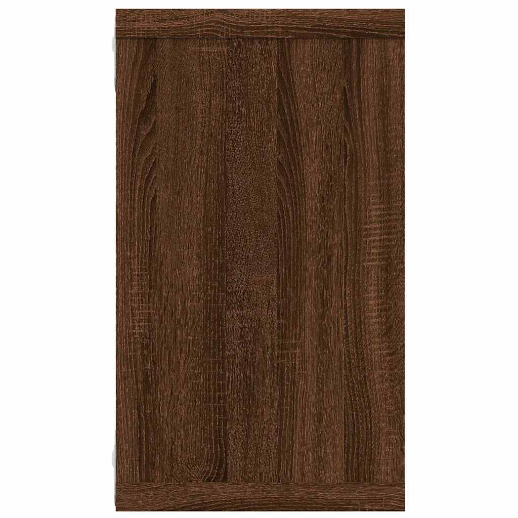 Mensole Muro Cubo 4 Rovere Marrone 80x15x26,5 Legno Multistrato