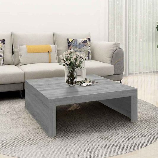 Tavolino Salotto Grigio Sonoma 100x100x35 cm Legno Multistrato | homemem39
