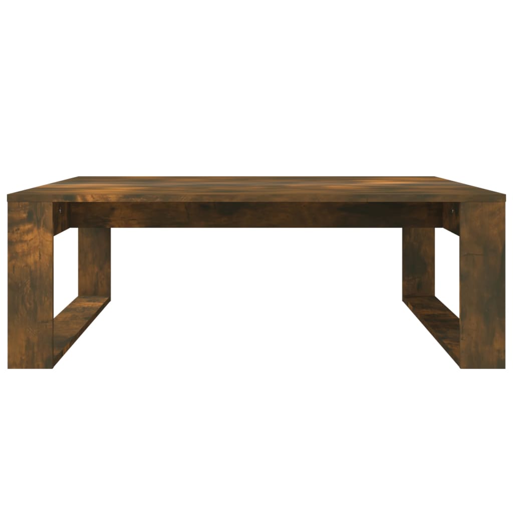 Tavolino da Salotto Rovere Fumo 100x100x35 cm Legno Multistrato | homemem39