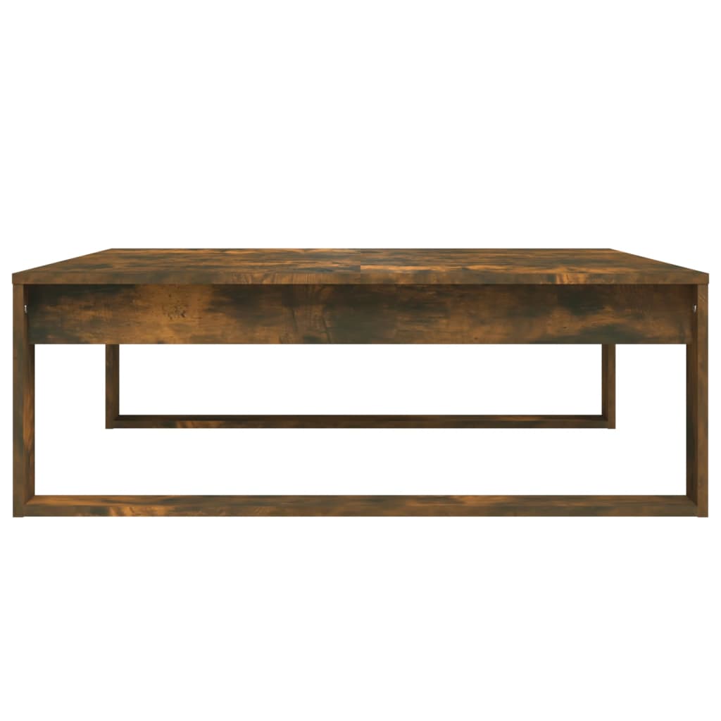 Tavolino da Salotto Rovere Fumo 100x100x35 cm Legno Multistrato | homemem39