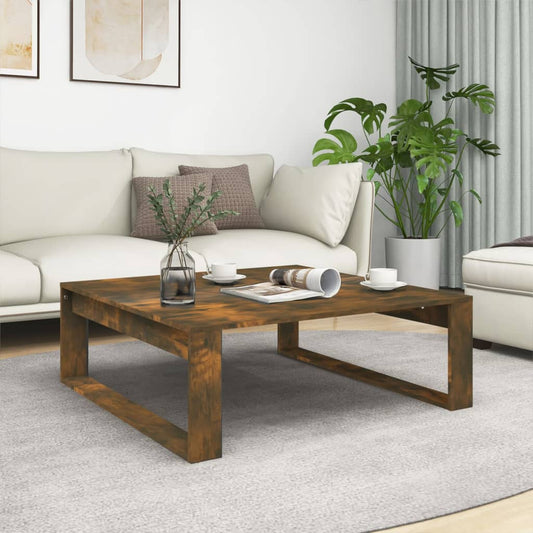 Tavolino da Salotto Rovere Fumo 100x100x35 cm Legno Multistrato | homemem39